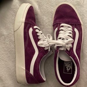 Purple Vans, Men’s 7/Women’s 8.5, suede